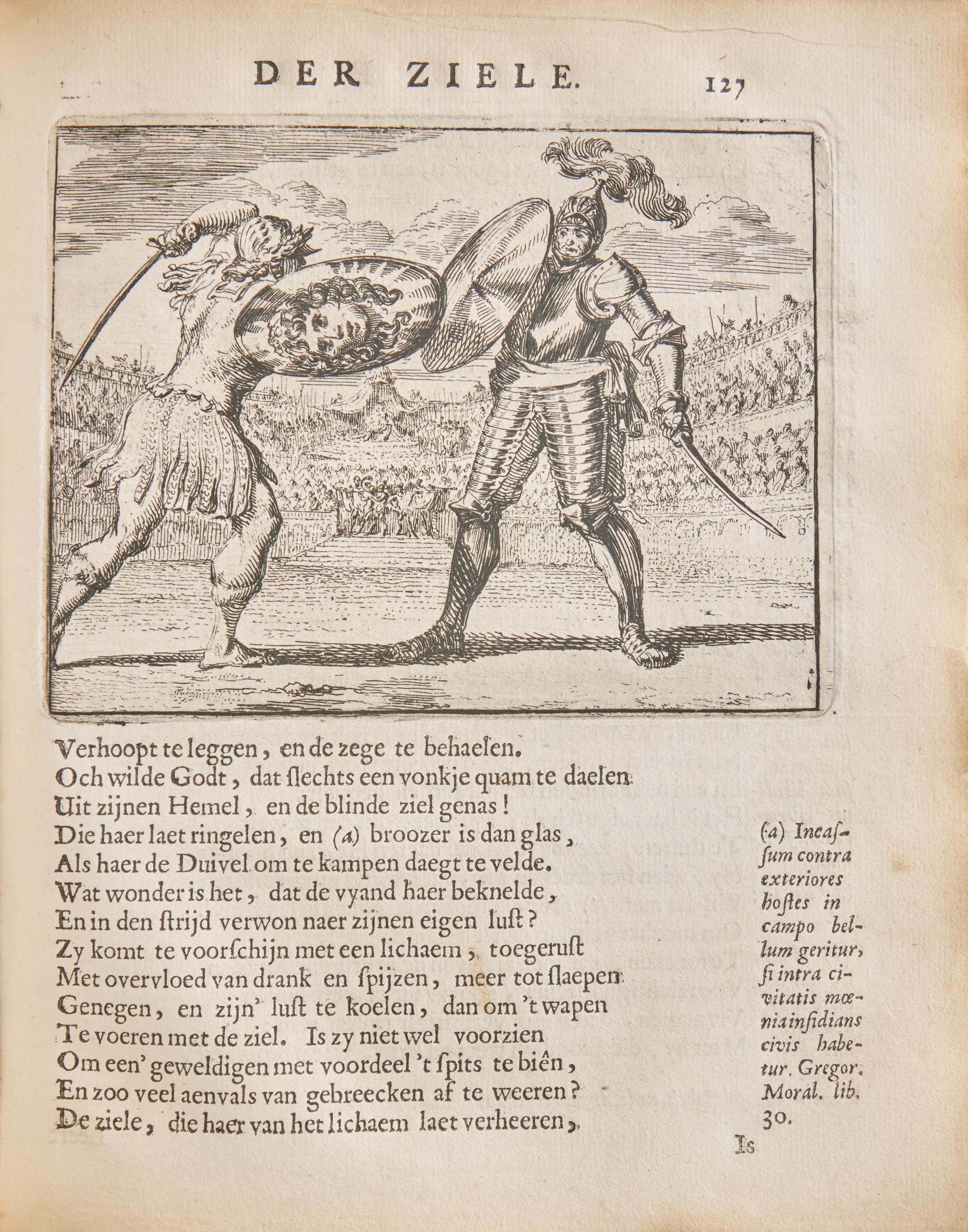 [Early Printing] H(oogstraeten)., F(rans). van. Het Voorhof der Ziele, Behangen met leerzaeme Prenten en Zinnebeelden
