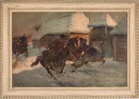 Jerzy Kossak (Polish, 1886–1955) - In Full Pursuit