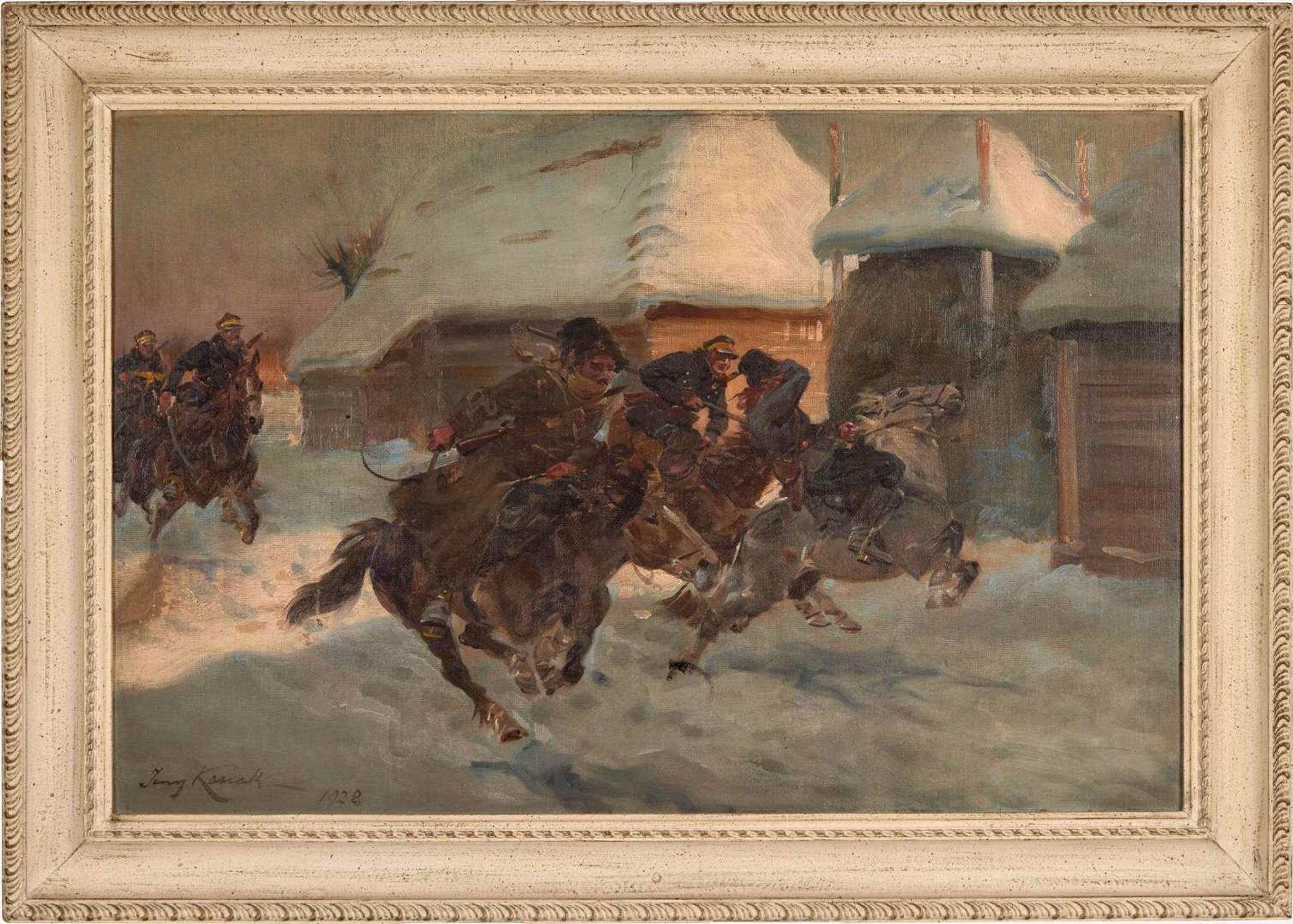 Jerzy Kossak (Polish, 1886–1955) - In Full Pursuit