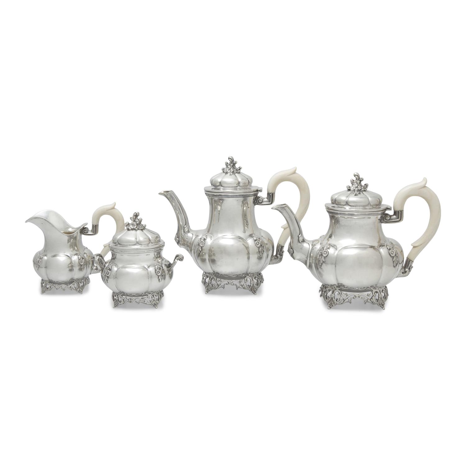 An Italian Silver Five-Piece Tea and Coffee Service