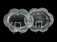 A Lalique Arums Bowl and Pair of Piriac Plates with Koi Border