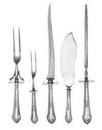 An American Silver Flatware Service, William B. Durgin Co., Concord, NH & Providence, RI, comprising: 12 dinner forks 12 dinner knives