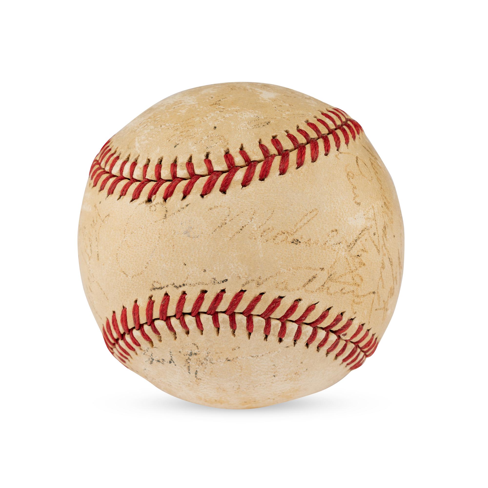 A 1942 Brooklyn Dodgers Team Signed Autograph Baseball (Beckett Authentication Services Letter of Authenticity)