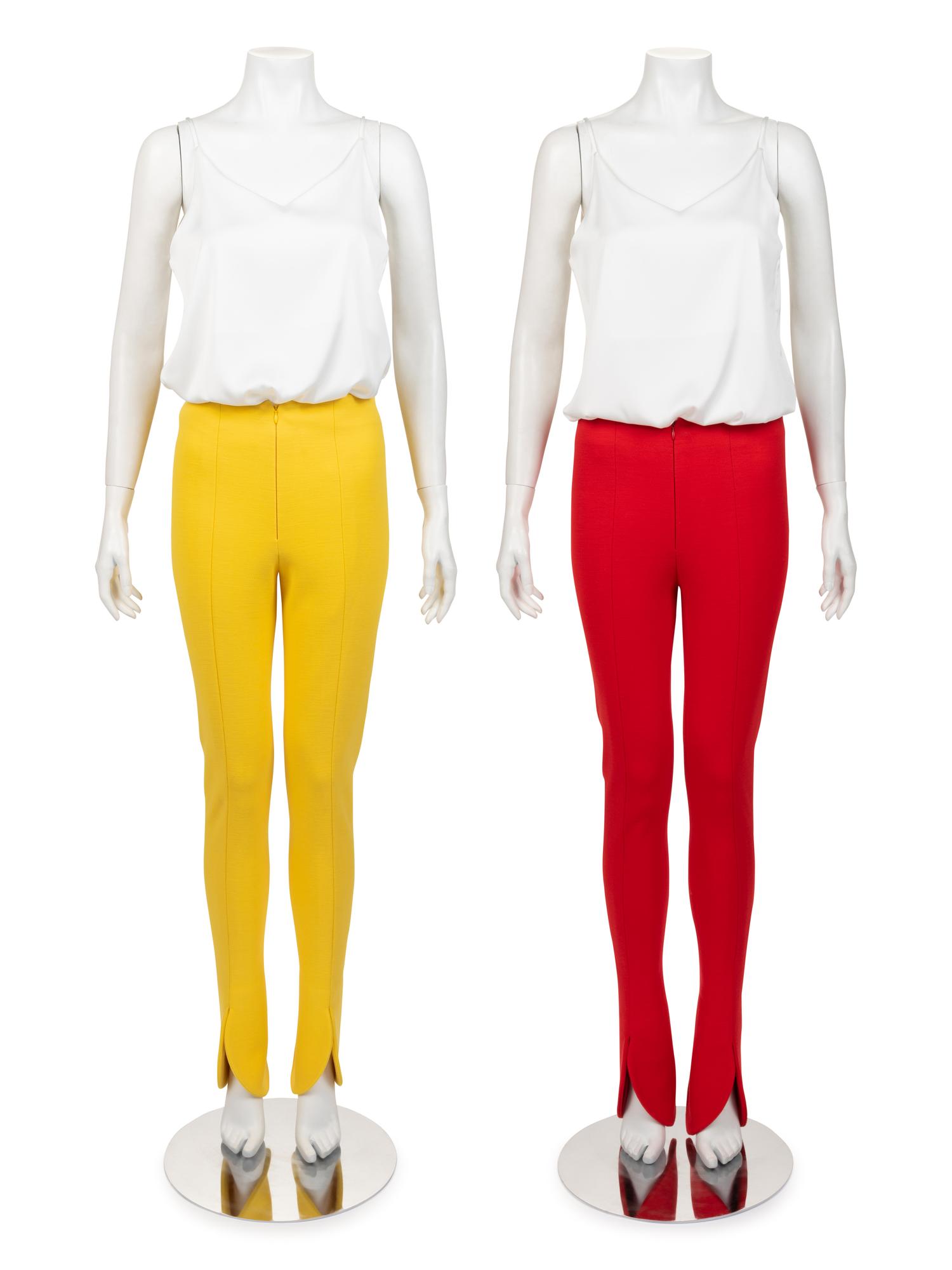 Two Unlabeled Haute Couture Pairs of Pants; Attributed to Pierre Cardin, 1990-2000s