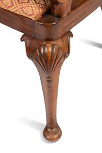 A Pair of English Walnut Barrel-Back Armchairs