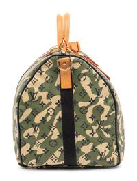 Louis Vuitton Limited Edition Keepall Bandoulière 55 in Monogramouflage Coated Canvas, Takashi Murakami, 2008