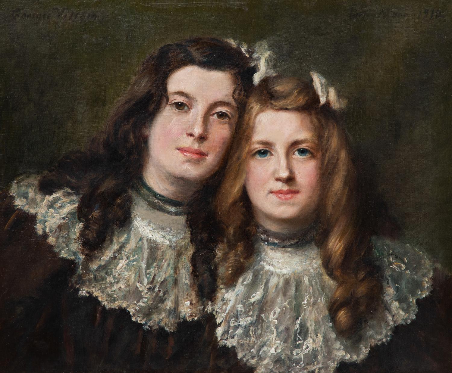 Georges Villain, (French, 19th/20th Century), Two Sisters, 1910