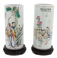 A Pair of Chinese Export Hat Stands — 19TH CENTURY