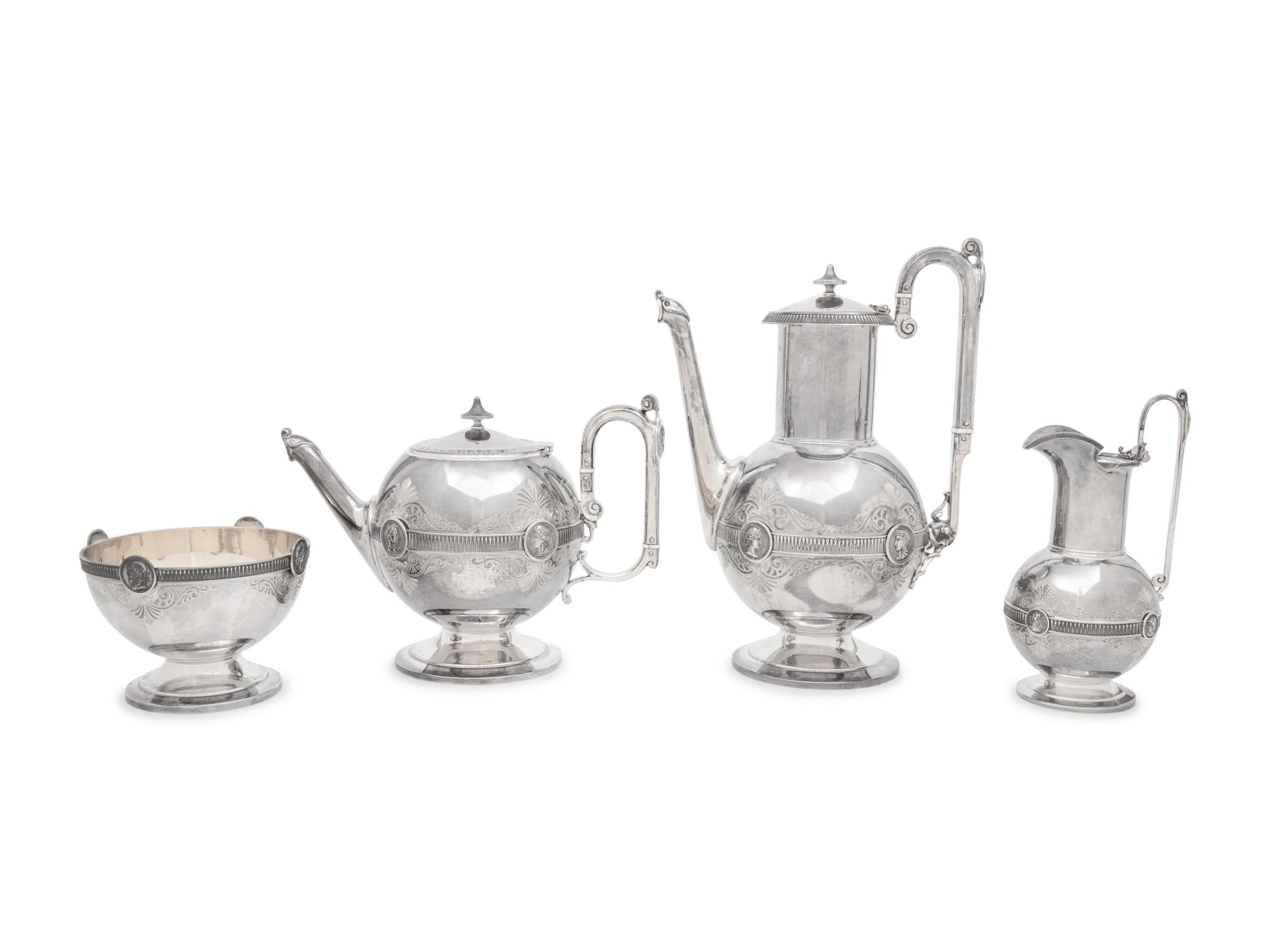 A Gorham Silver Four-Piece Tea and Coffee Service