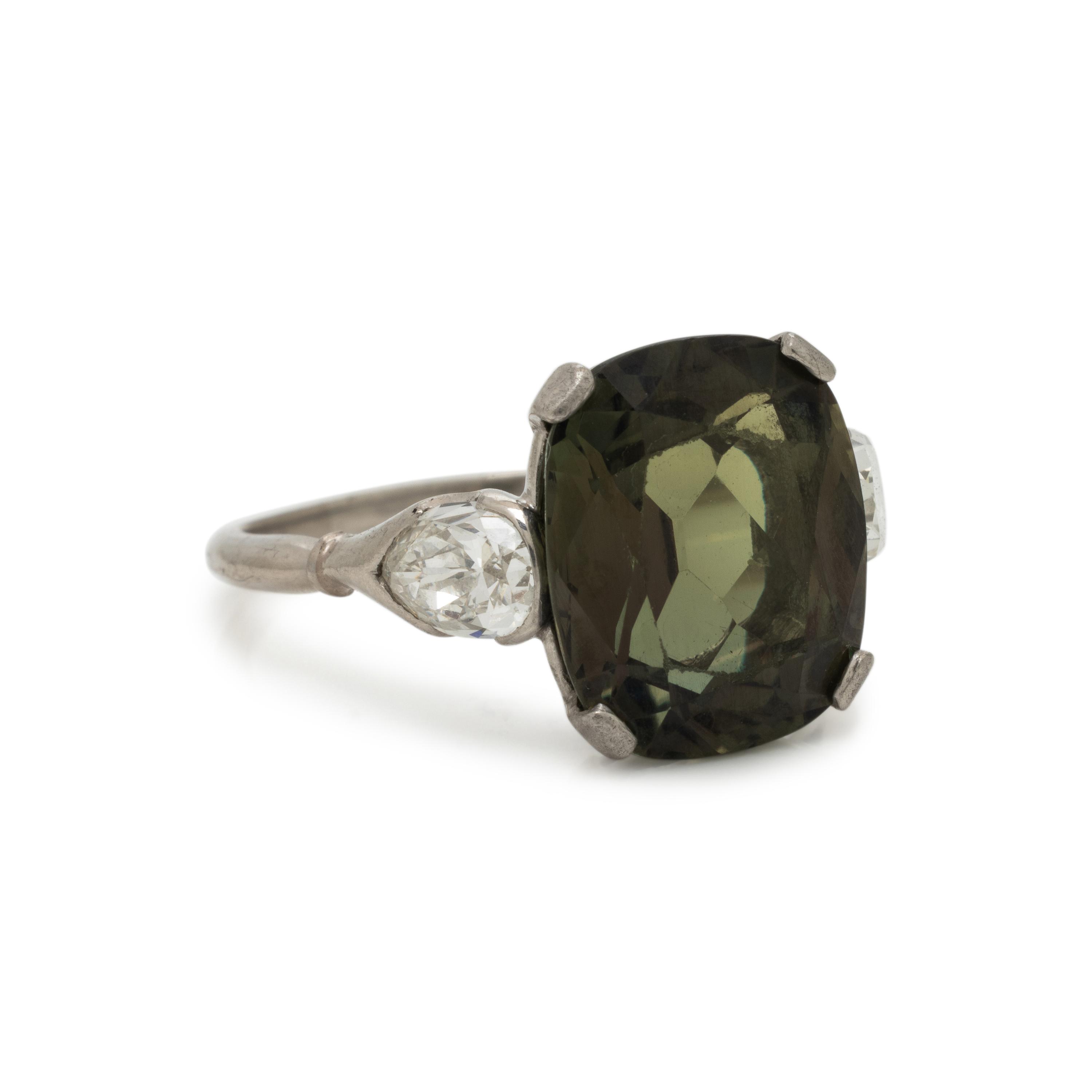 Alexandrite and Diamond Ring