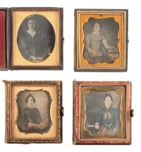 [EARLY PHOTOGRAPHY]. 22 sixth plate daguerreotypes of lovely young women.