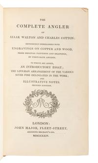 [BINDING] -- [ANGLING]. WALTON, Izaak (1593-1683) and Charles COTTON (1630-1687). The Complete Angler . London: John Major, 1824.