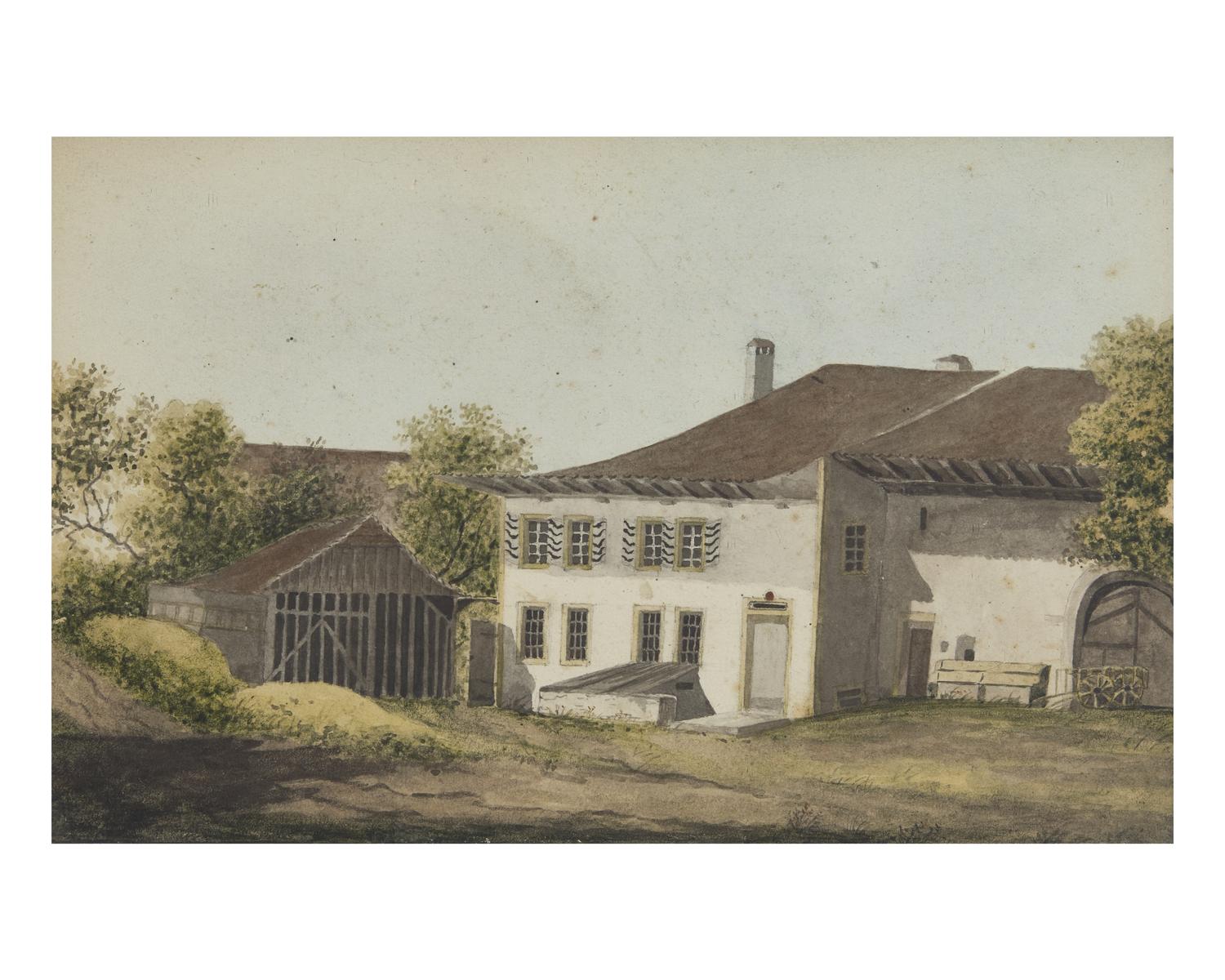 European School (19th Century), Farm View