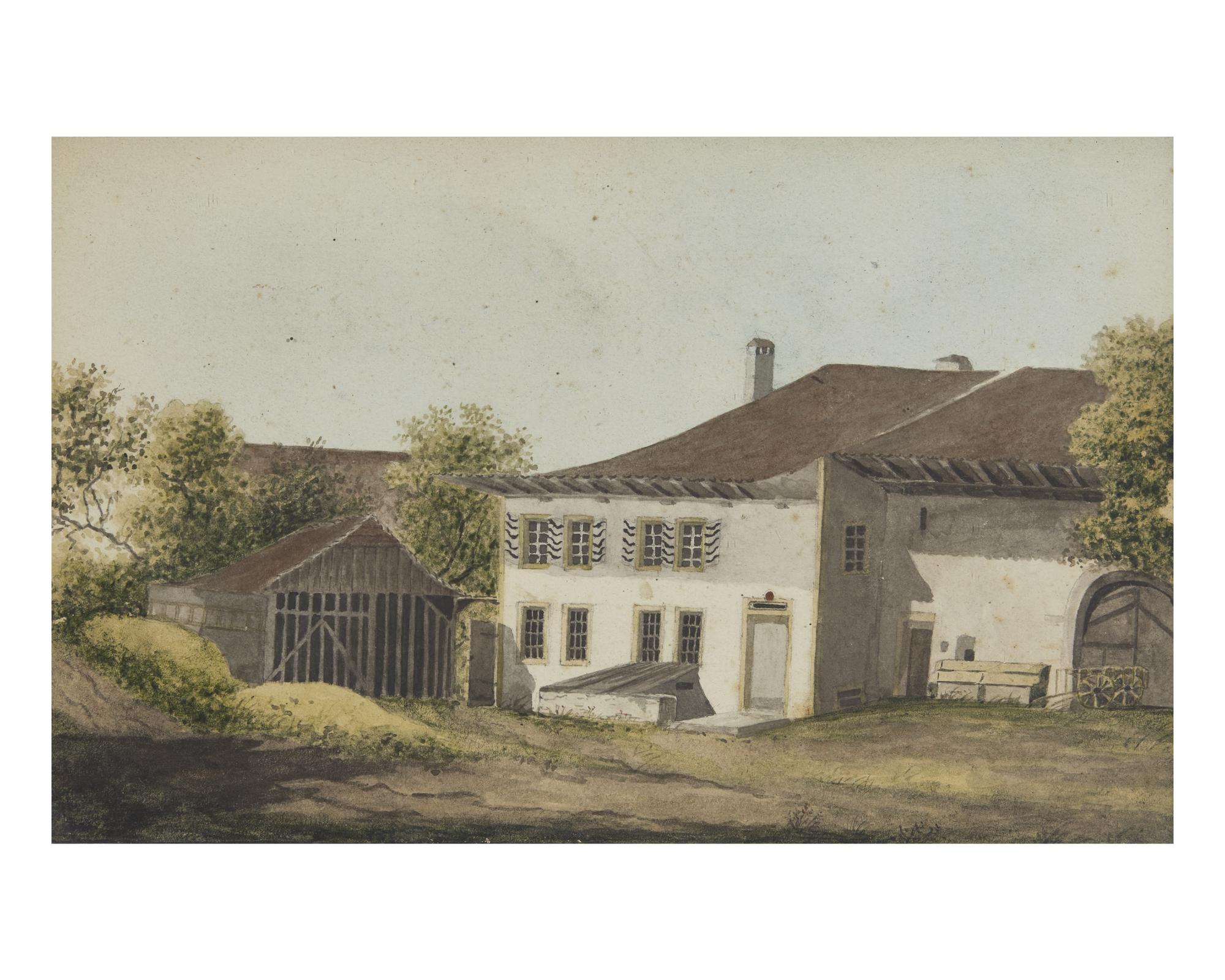 European School (19th Century), Farm View