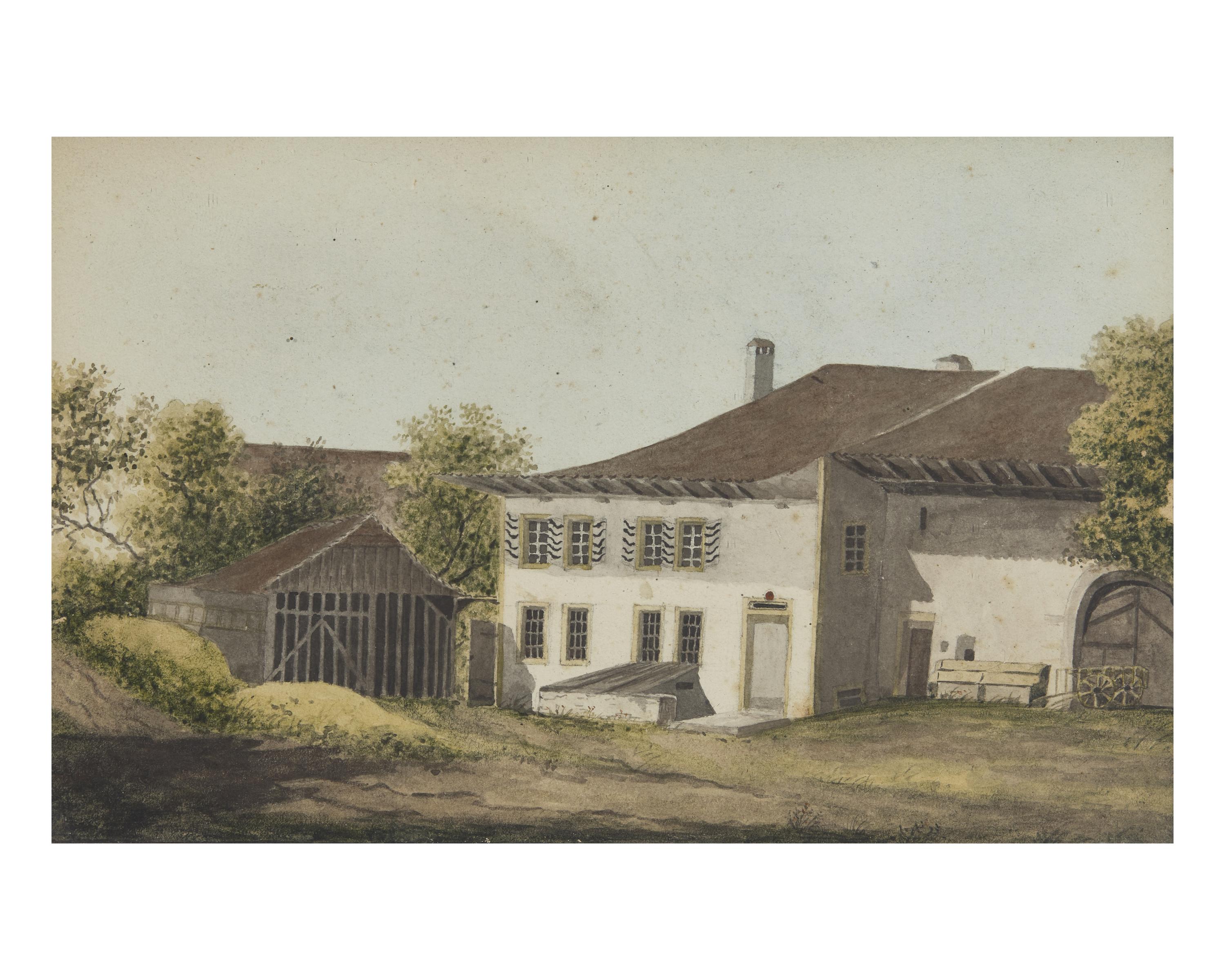 European School (19th Century), Farm View