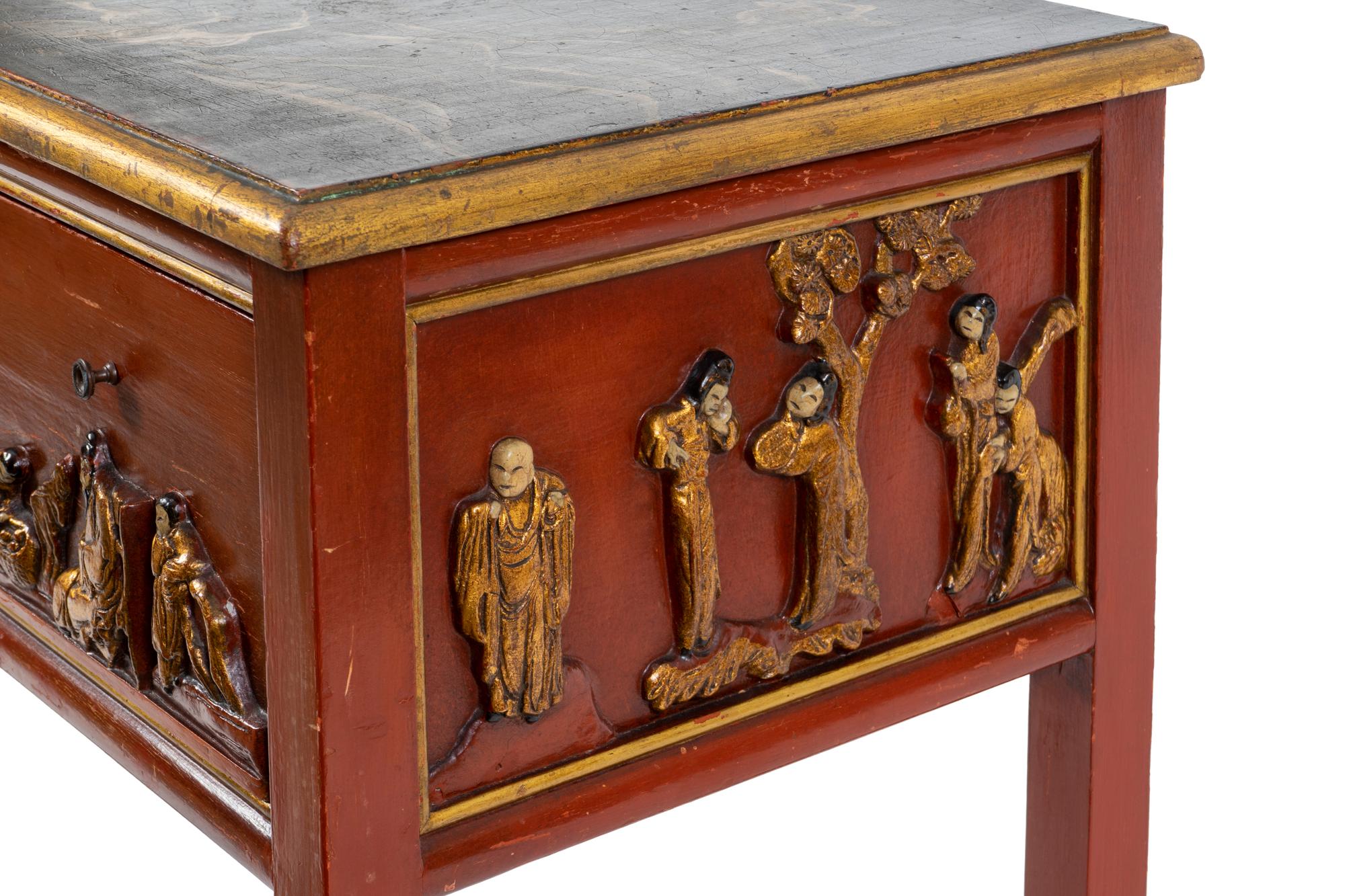A Chinese Lacquered Side Table — 20TH CENTURY
