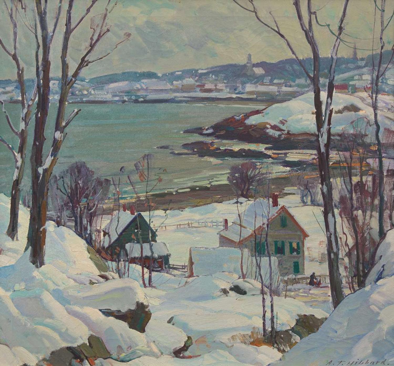 Aldro Thompson Hibbard (American, 1886-1972) - Winter, Back Beach, Rockport