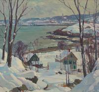 Aldro Thompson Hibbard (American, 1886-1972) - Winter, Back Beach, Rockport