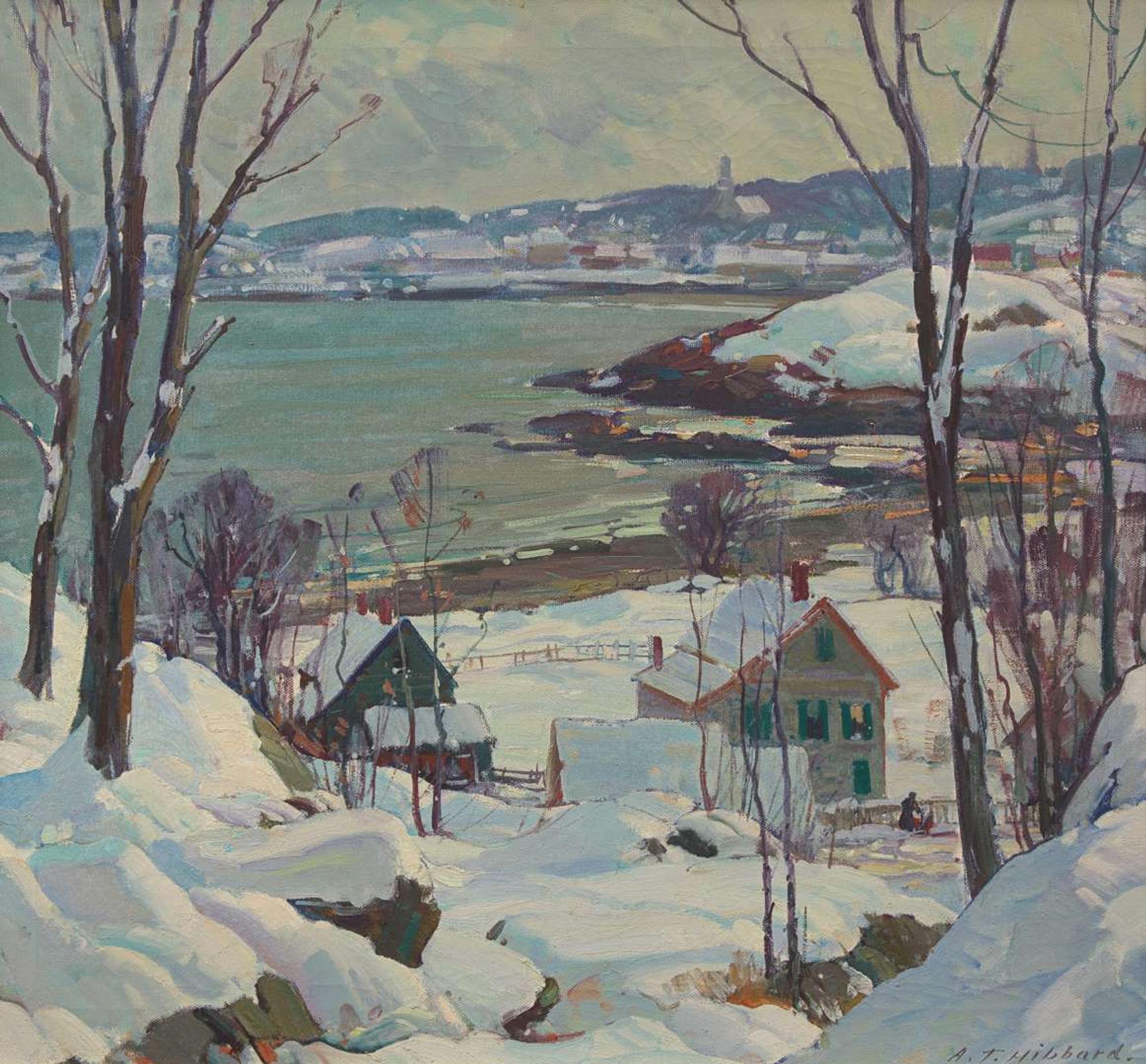 Aldro Thompson Hibbard (American, 1886-1972) - Winter, Back Beach, Rockport