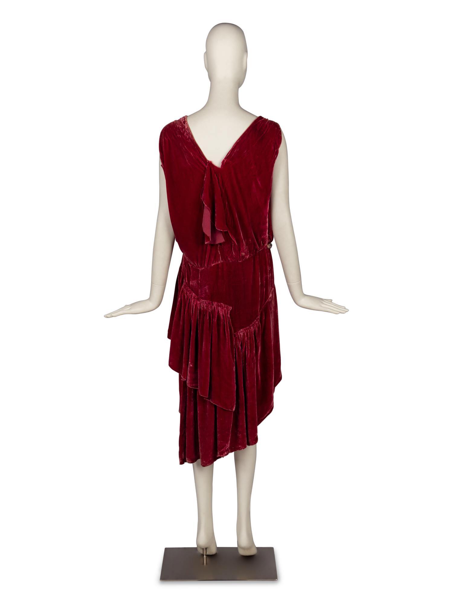 Paquin Velvet Flapper Dress, 1928