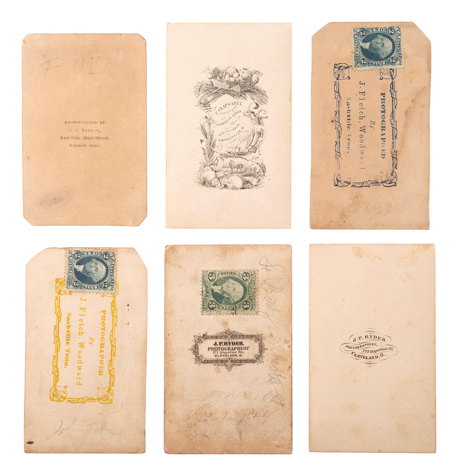 [CIVIL WAR]. A group of 26 CDVs, including portraits featuring soldiers from the 7th Ohio Volunteer Infantry Regiment.