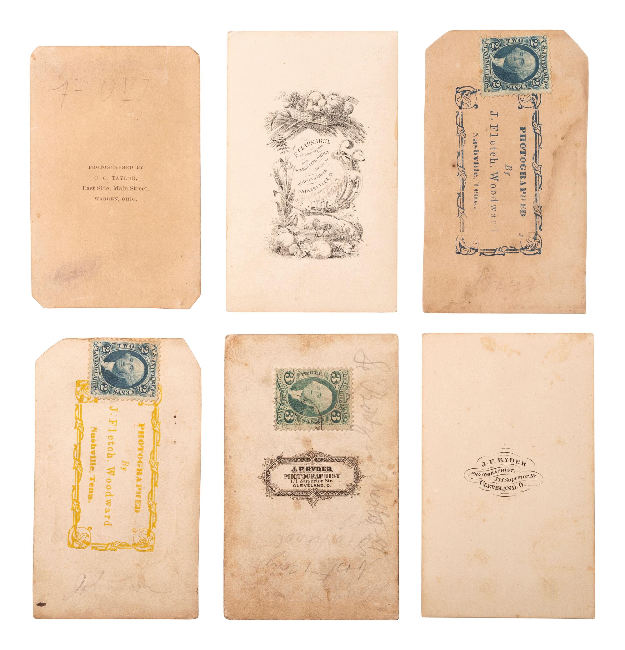 [CIVIL WAR]. A group of 26 CDVs, including portraits featuring soldiers from the 7th Ohio Volunteer Infantry Regiment.
