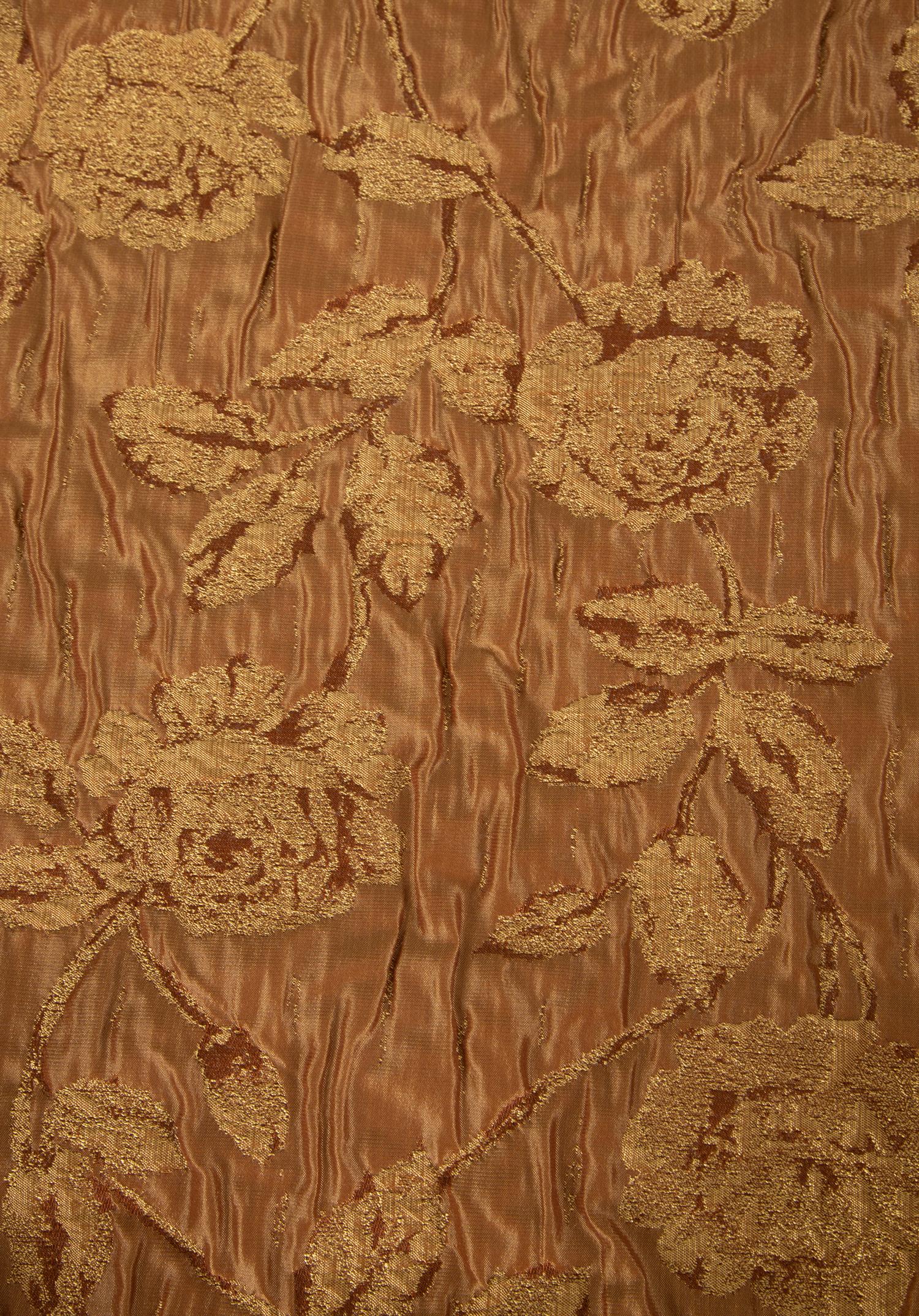 A Bronze and Gold Brocade Table Skirt — 20th Century