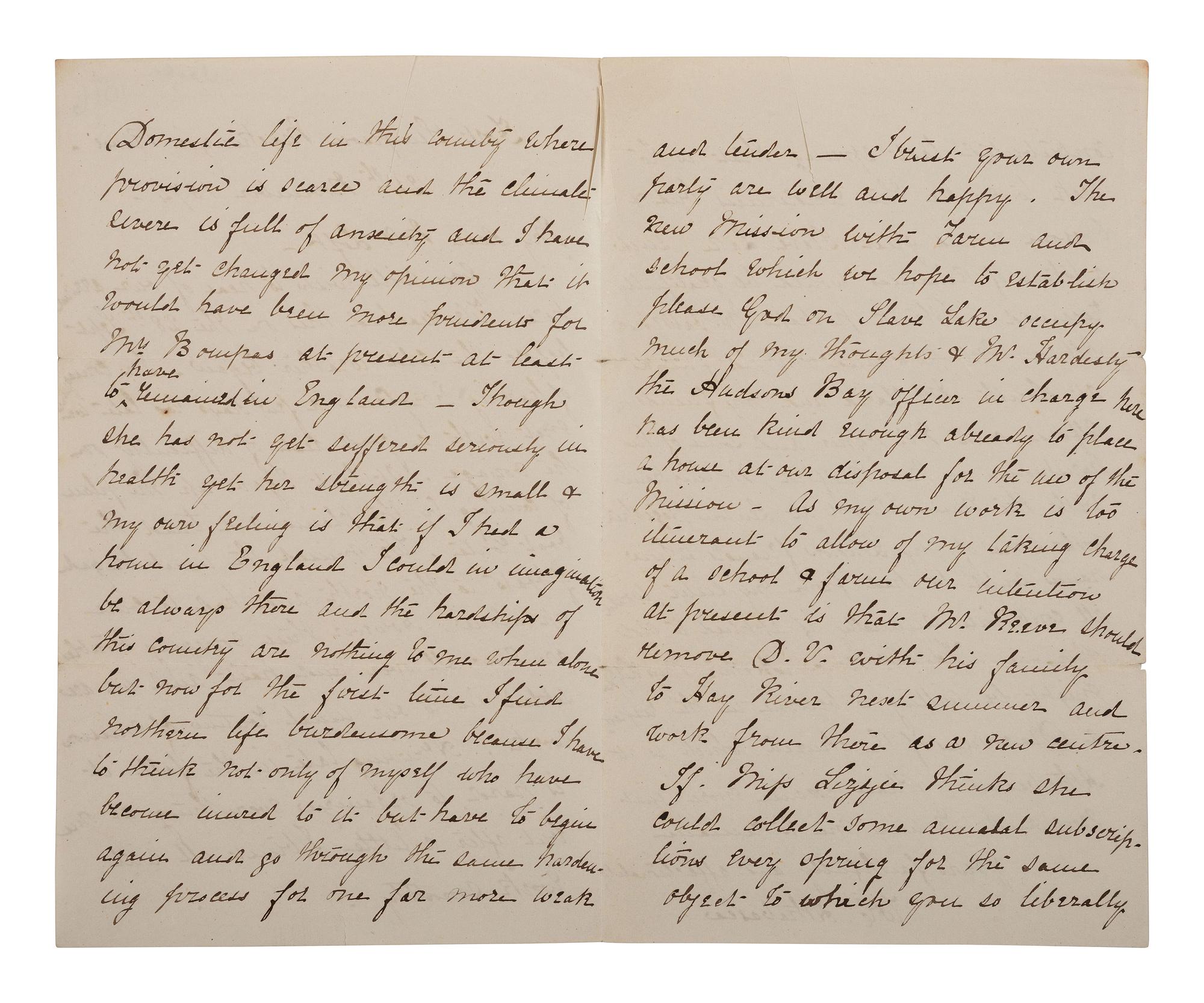 [WESTERN AMERICANA] . 3 letters involving missionaries and travel to Alaska and Canada.