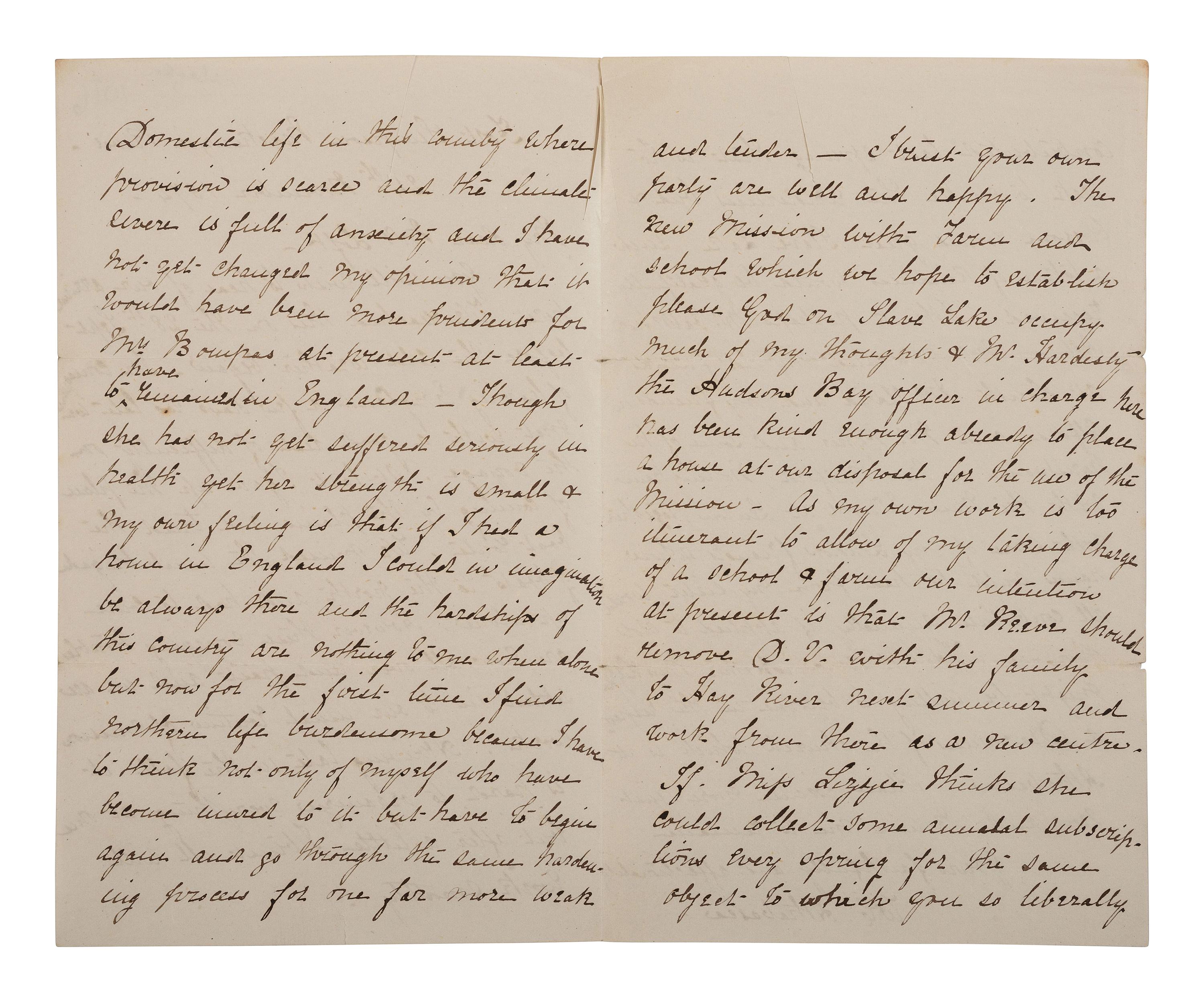 [WESTERN AMERICANA] . 3 letters involving missionaries and travel to Alaska and Canada.