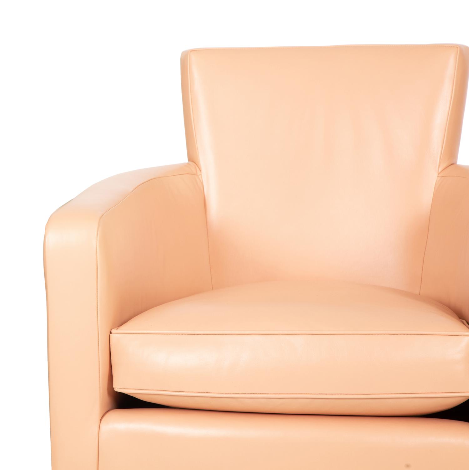 A Set of Four Christian Liaigre Leather Club Chairs