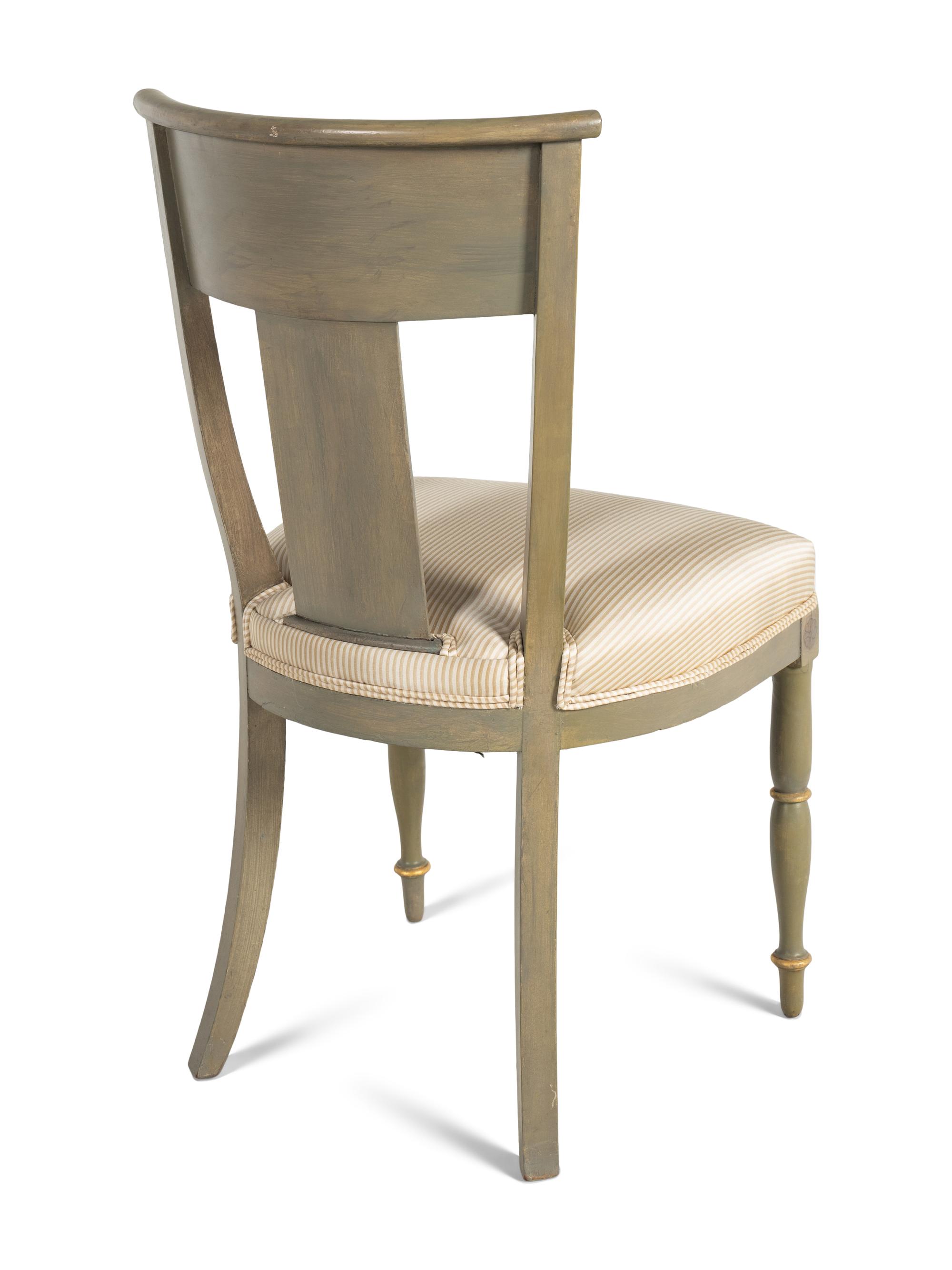 A Set of Four Painted Side Chairs