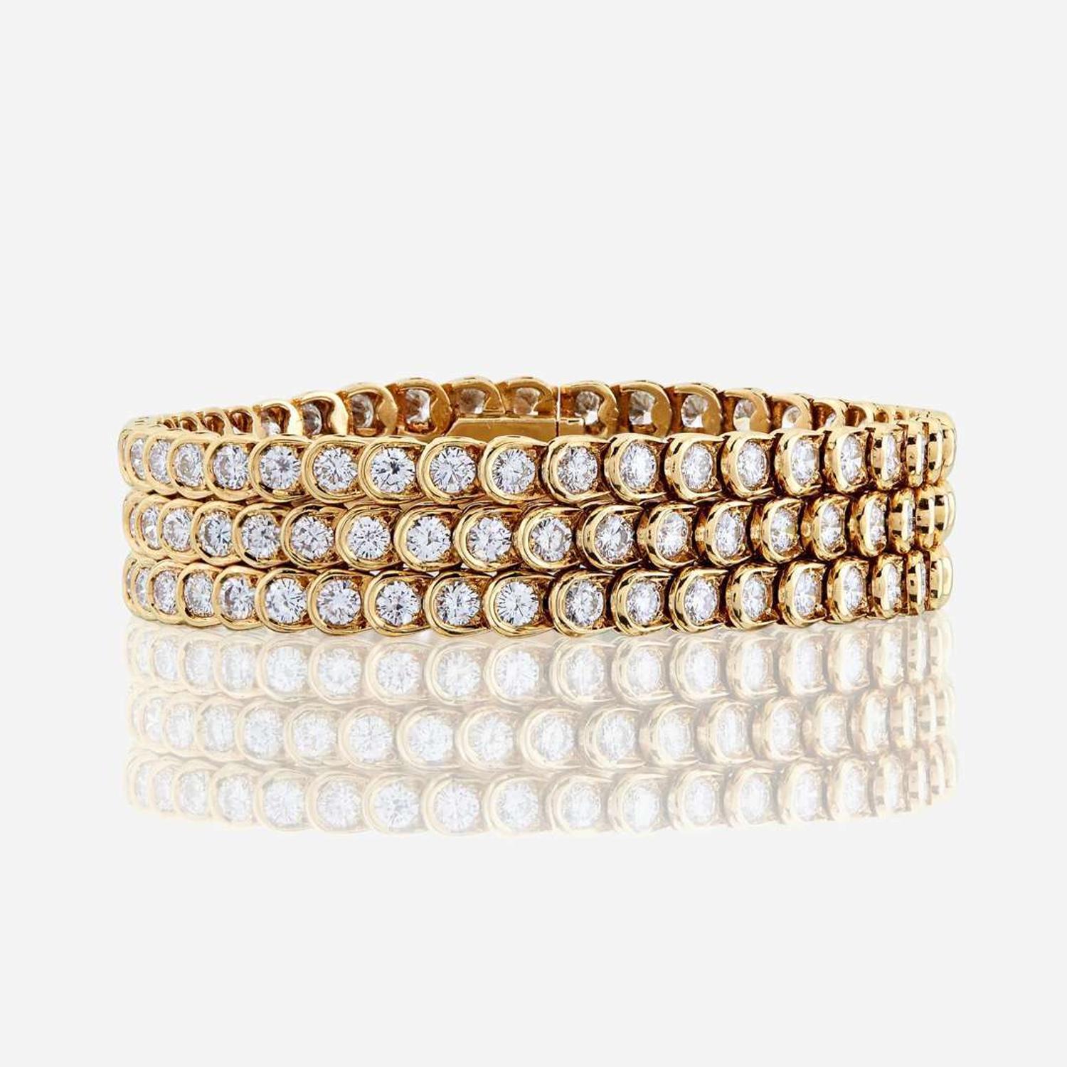 A diamond and eighteen karat gold bracelet, Van Cleef & Arpels France