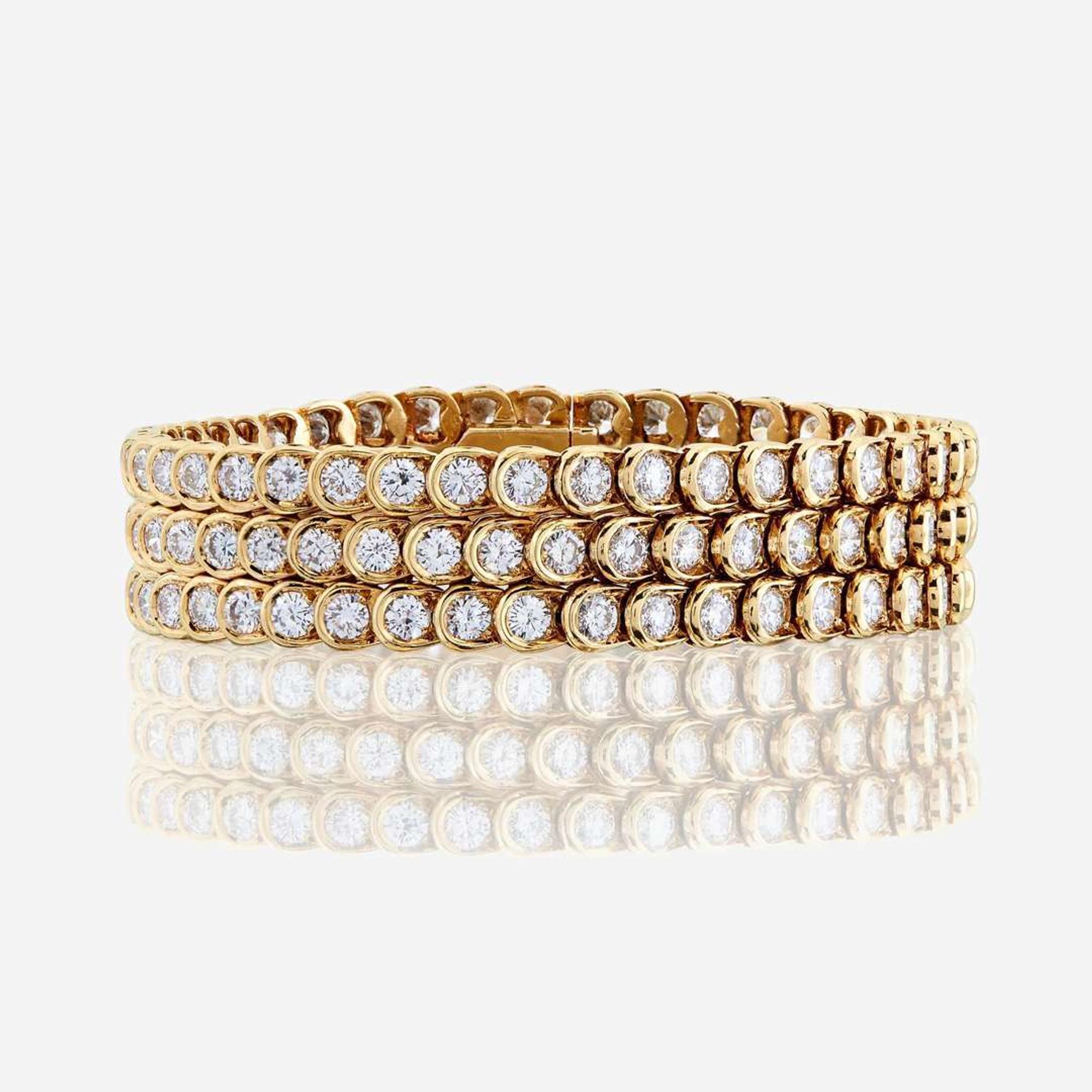 A diamond and eighteen karat gold bracelet, Van Cleef & Arpels France