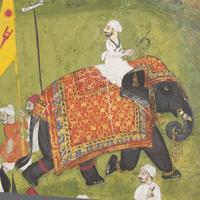 A Portrait Painting of a Royal Procession with Two Equestrian Princes, Rajasthan, Mewar, First Half of 18th Century