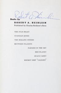 HEINLEIN, ROBERT A. Time for the Stars. New York, 1956. First edition, signed.
