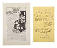 [BLACK PANTHER PARTY]. A group of flyers and other ephemera related to the imprisonment of Bobby Seale and other Black Panther Party members.