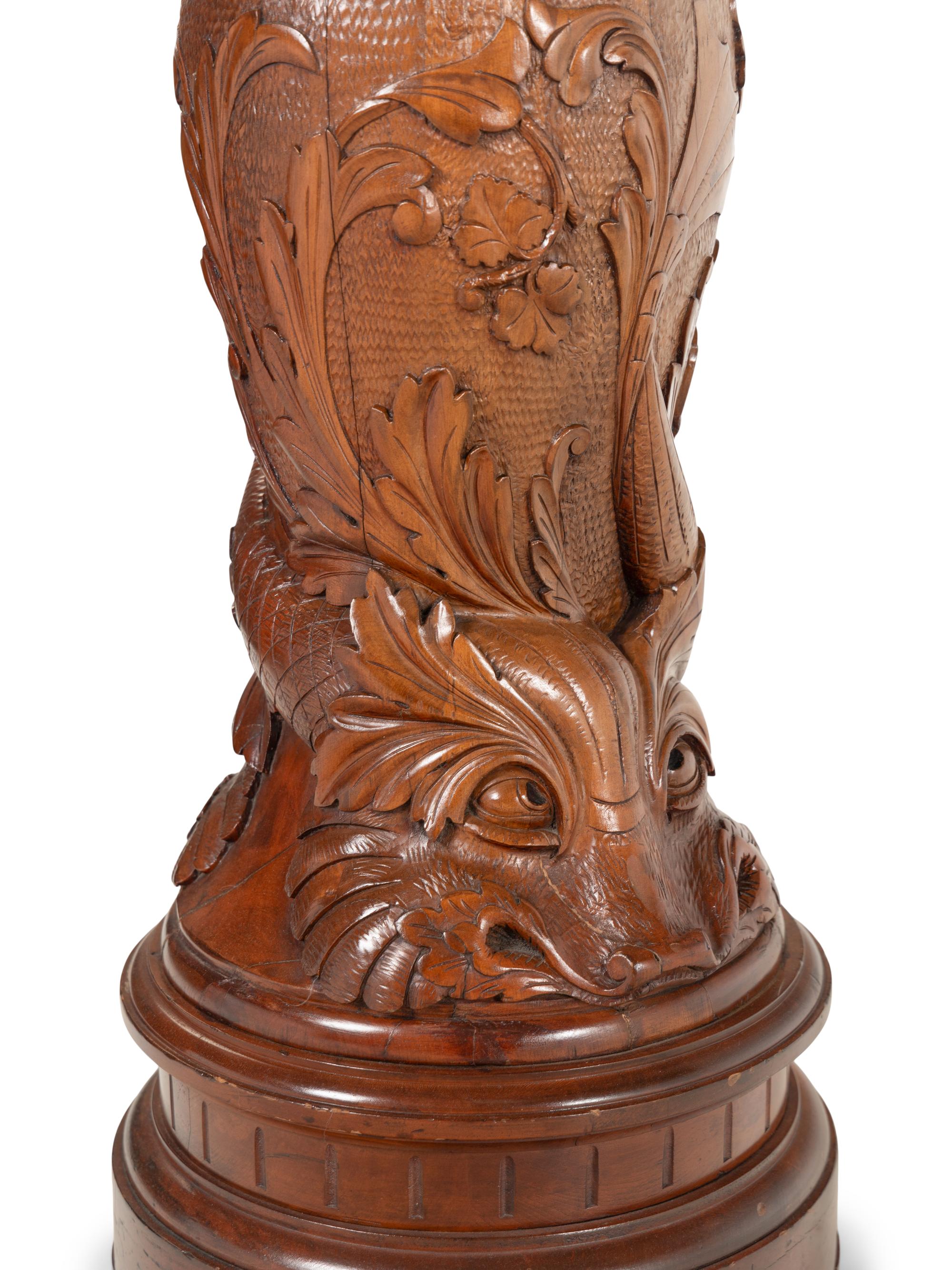 A Continental Carved Pedestal