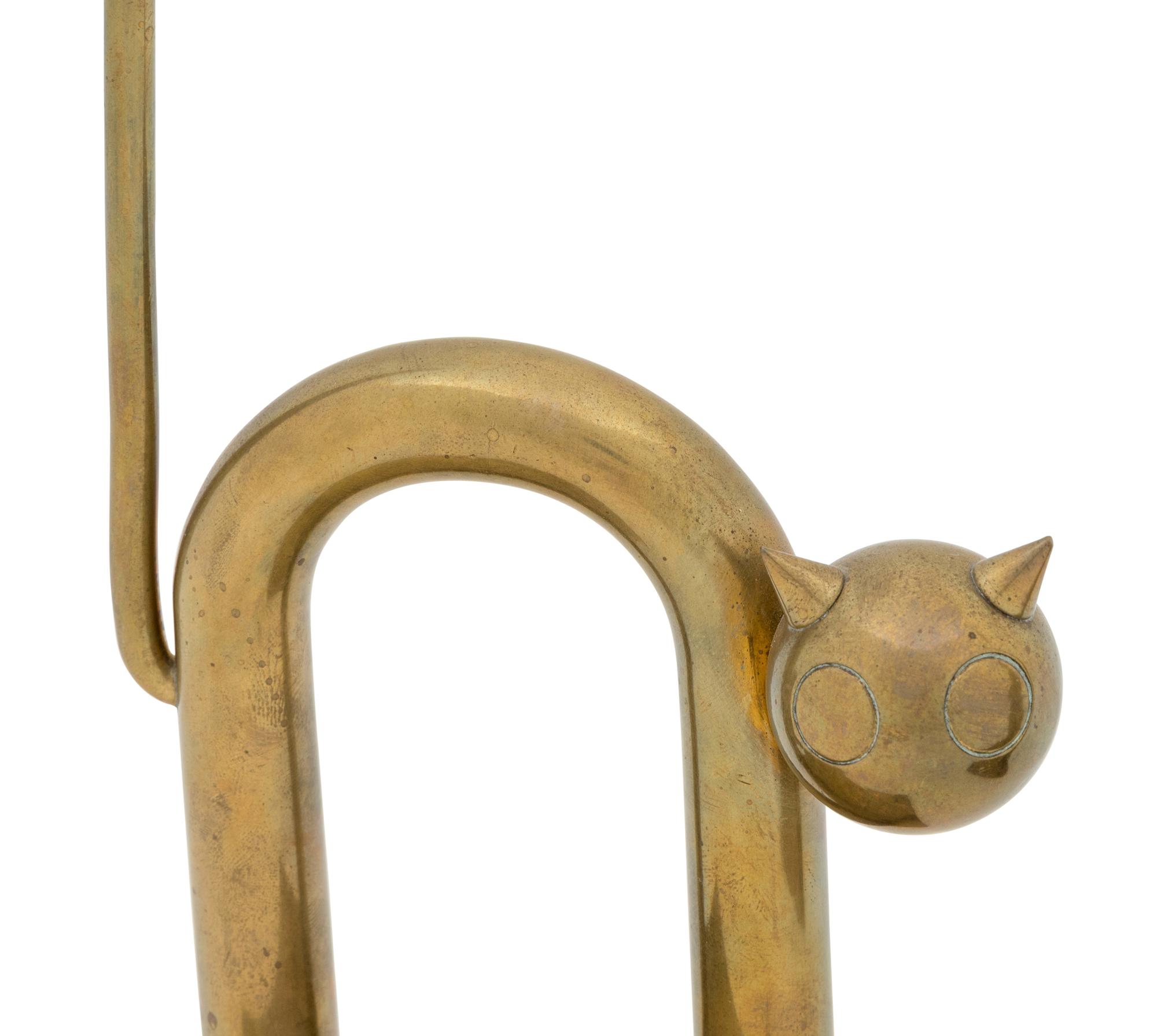 Pair of Cat Bookends Chase Brass & Copper Co., USA