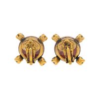 Oscar de la Renta, Pink Cabochon Ear Clips