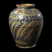 A Mamluk Blue and White Ceramic Jar