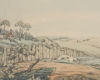 A Set of Four English Hand-Colored Etchings of Hunting Scenes