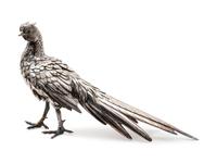 A Japanese Silver Metal Pheasant — 20TH CENTURY