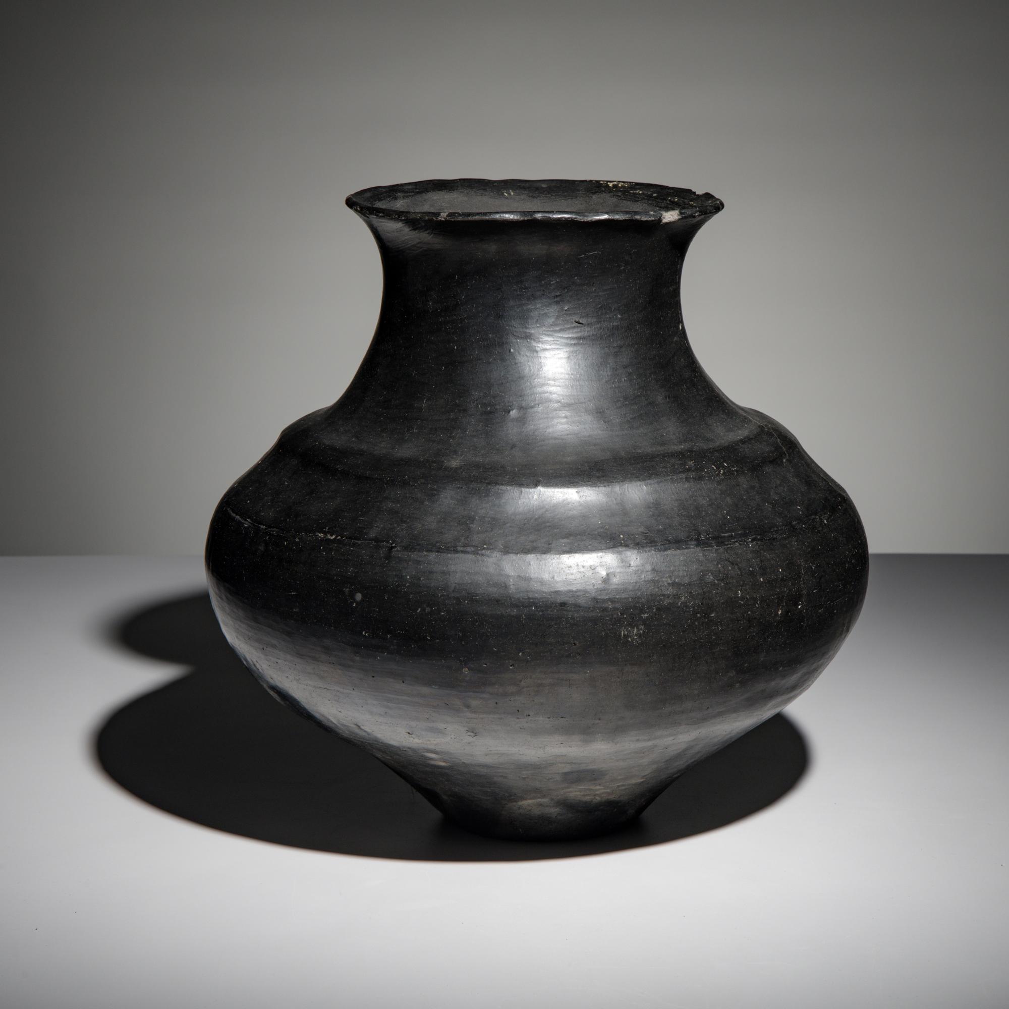 Santa Clara Blackware Pottery Jar