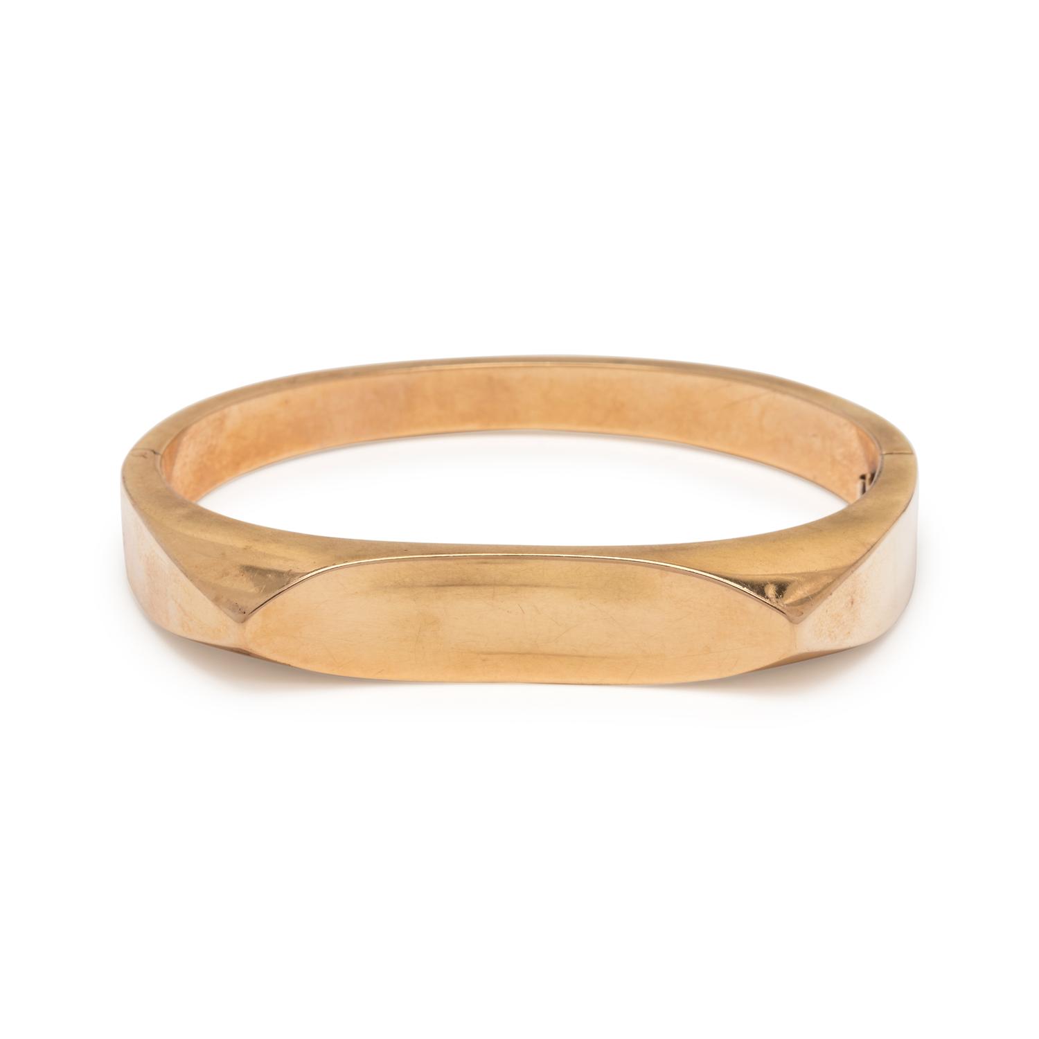 YELLOW GOLD BANGLE BRACELET