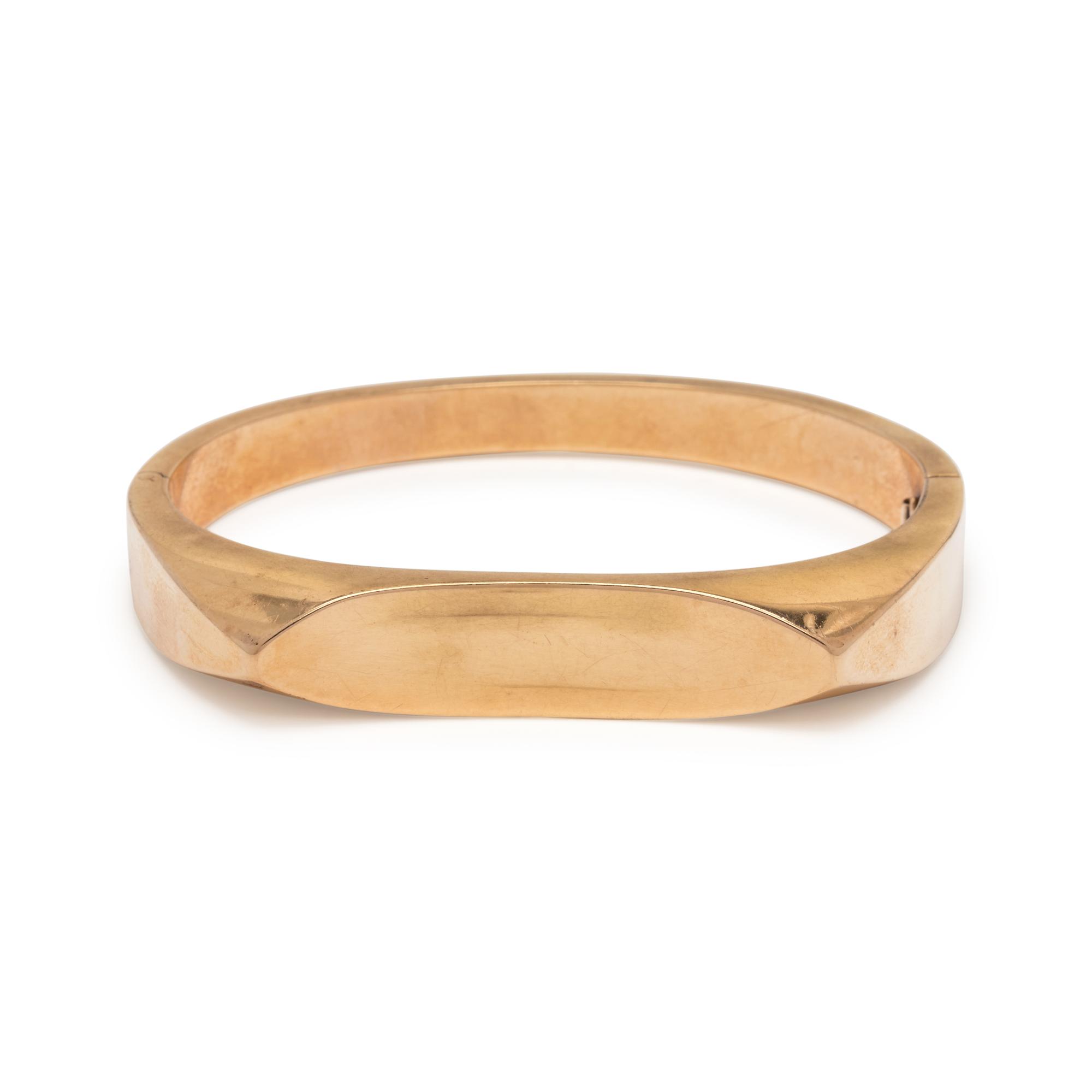 YELLOW GOLD BANGLE BRACELET