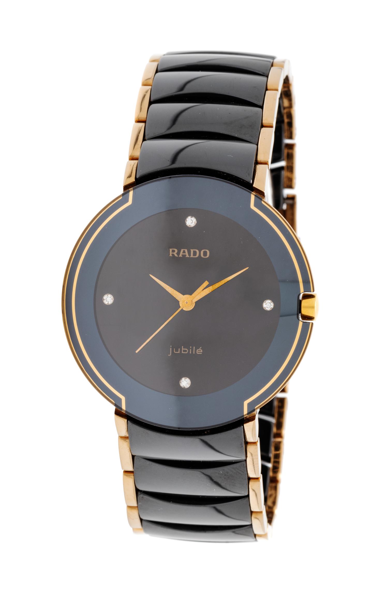 A Goldtone, Stainless Steel and Ceramic 'Jubile' Wristwatch, Rado,