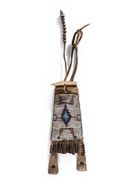 Southern Plains Beaded Buffalo Hide Strike-a-Light Bag