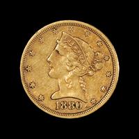 A United States 1880 Liberty Head $5 Gold Coin
