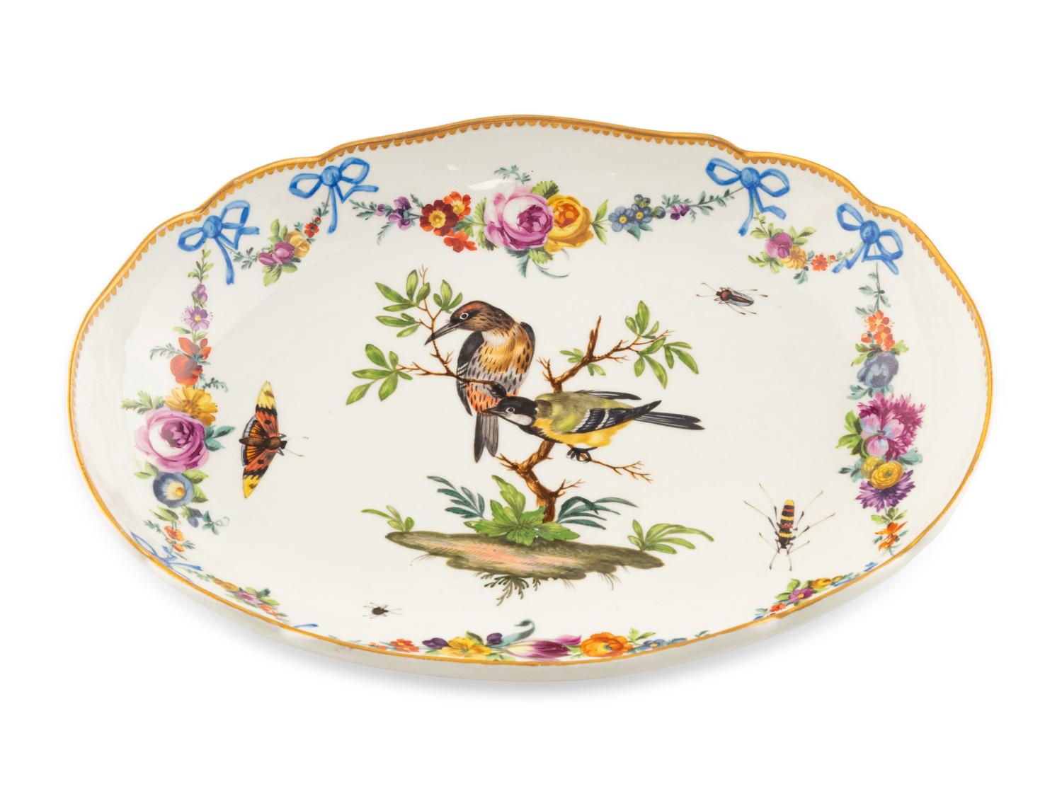A Meissen Porcelain Ornithological Platter