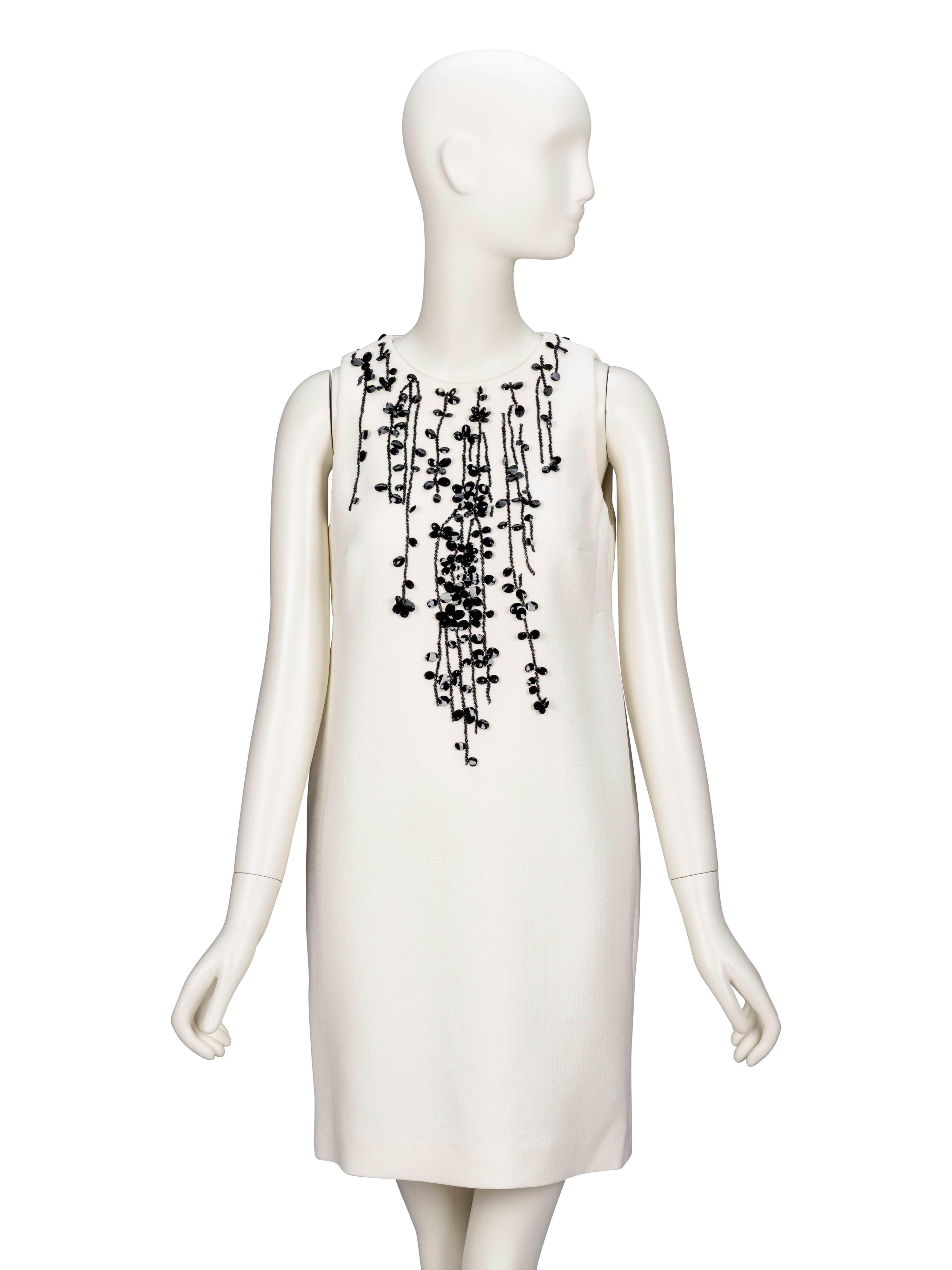 Giambattista Valli, Embellished White Sheath Dress
